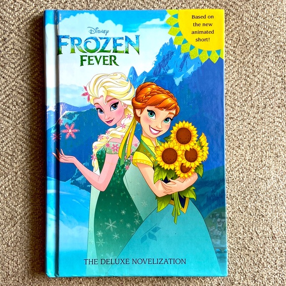 DISNEY DELUXE ANNA ELSA ANIMATED SHORT FROZEN FEVER HARD COVER BOOK - Picture 4 of 4